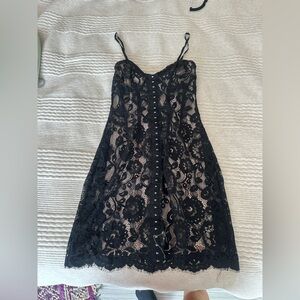 Topshop black lace dress